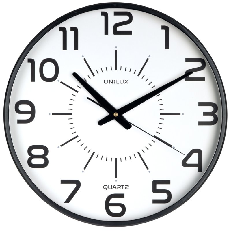 UNiLUX horloge mural MAXI POP, quartz, 400 mm, noir
